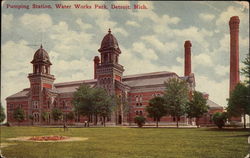 Pumping Station, Water Works Park Postcard