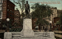 Monument of George Mason, First Governor of the State of Michigan Postcard
