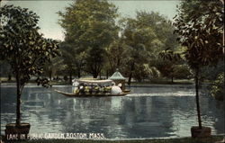 Lake in Public Garden Postcard