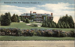 Residence of Mrs. Wm. Grosvenor Newport, RI Postcard Postcard