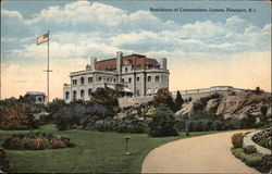 Residence of Commodore James Newport, RI Postcard Postcard