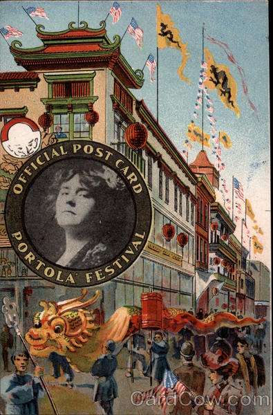 A view of Chinatown showing the most typical section of the Oriental quarter San Francisco California