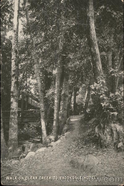 Walk on Clear Creek to Brookdale Hotel California