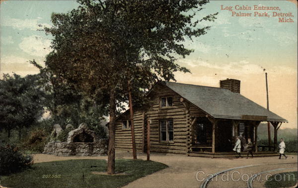 Log Cabin Entrance, Palmer Park Detroit Michigan
