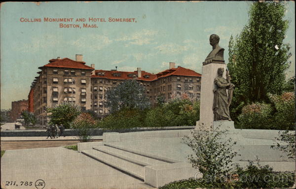 Collins Monument and Hotel Somerset Boston Massachusetts