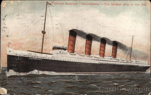 Turbine Steamer Mauretania Steamers