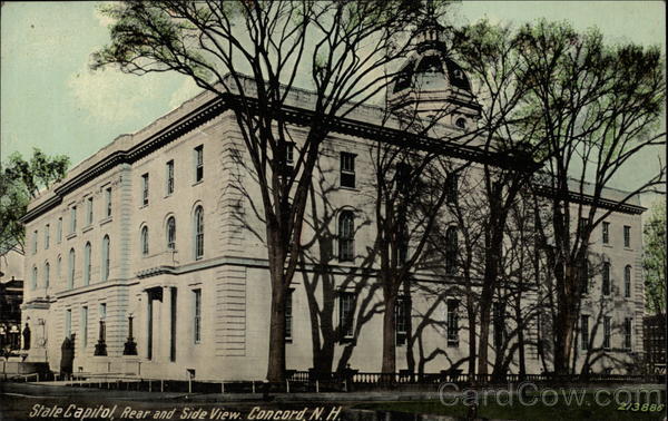 State Capitol, Rear and Side View Concord New Hampshire