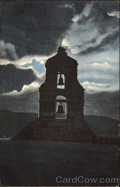 California Mission by Moonlight