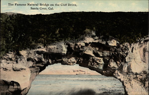 The famous Natural Bridge on the Cliff Drive Santa Cruz California