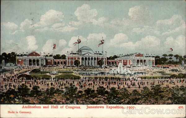 Auditorium and Hall of Congress 1907 Jamestown Exposition