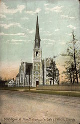 New St. Francis de Sales Catholic Church Bennington, VT Postcard Postcard