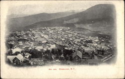 Aerial View of Town Postcard