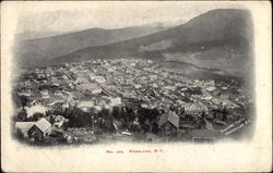 Aerial View of Town Rossland, BC Canada British Columbia Postcard Postcard