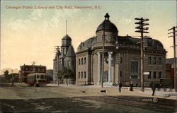 Carnegie Public Library and City Hall Postcard