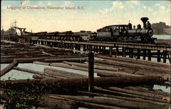 Logging at Chemainus Postcard