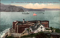 Looking Across the Golden Gate from Fort Point Postcard