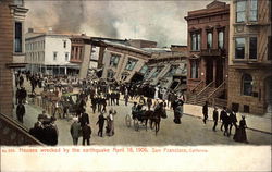 Houses Wrecked by the Earthquake April 18, 1906 San Francisco, CA Postcard Postcard