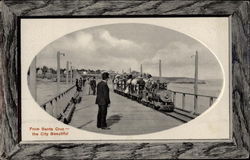 Train on the Pier Santa Cruz, CA Postcard Postcard