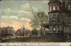 Fourth Avenue and Walnut Street, showing United Evangelical Church Royersford, PA Postcard Postcard