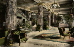 Lobby, Hotel Virginia Postcard