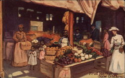 Fruit Market Postcard