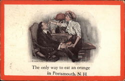 The Only Way to Eat an Orange is in Portsmouth Postcard