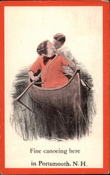 Fine canoeing here in Portsmouth, NH Postcard
