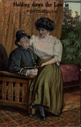 Holding Down the Law in Portsmouth Postcard
