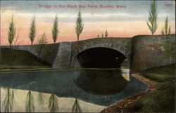 Bridge in the Back Bay Fens Boston, MA Postcard Postcard