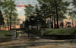 Approach to Mrs. Mary Baker Eddy's Residence Postcard