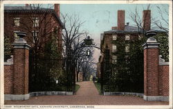Holworthy Gate, Harvard University Postcard