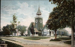 First Church and Parsonage Postcard