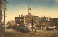 Salem Terminal and Trains Postcard