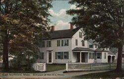 Birthplace of Rev. D. L. Moody East Northfield, MA Postcard Postcard