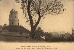 Prospect Hill Tower Somerville, MA Postcard Postcard