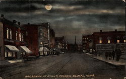 Broadway at Night Postcard