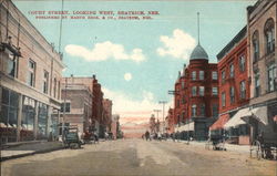Court Street, Looking West Beatrice, NE Postcard Postcard