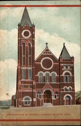 Broadway M. E. Church Council Bluffs, IA Postcard Postcard