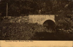 Spensley Bridge Mineral Point, WI Postcard Postcard