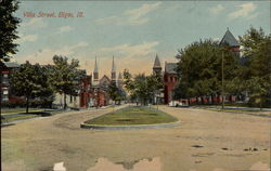 Villa Street Elgin, IL Postcard Postcard