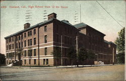 High School from 12th Street Postcard