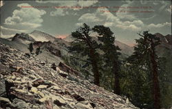 Overlooking Mineral King, Farewell Gap in Distance California Postcard Postcard
