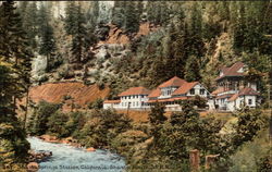 Shasta Springs Station, Shasta Route, SPRR Postcard