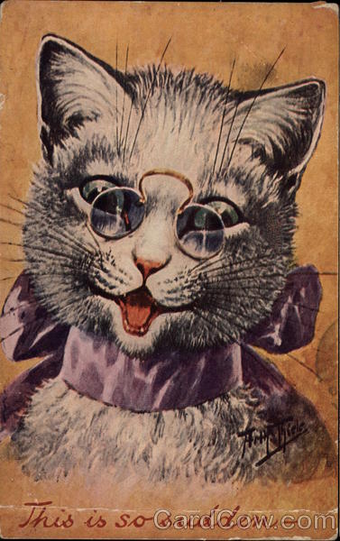 cat wearing spectacles Arthur Thiele Cats