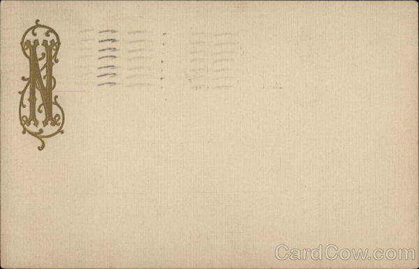 The Initial N with Flourishes Alphabet Letters