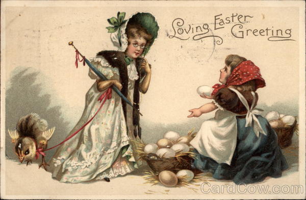 Loving Easter Greeting With Children