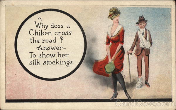 Why does a Chiken cross the road? Comic, Funny