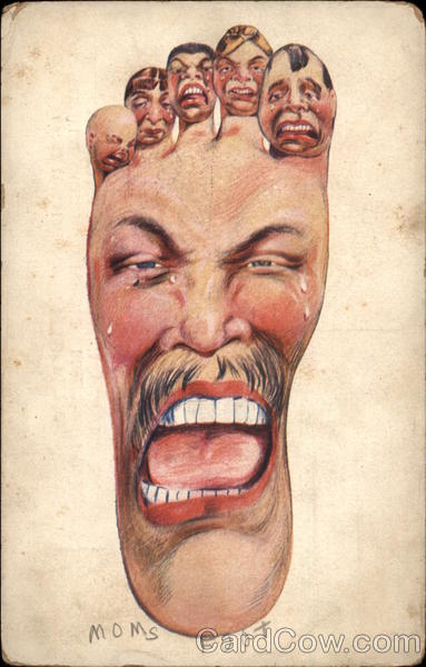 Faces on Sole of Foot Comic, Funny