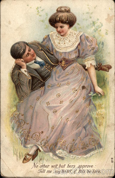 Couple Relaxing on the Grass Couples