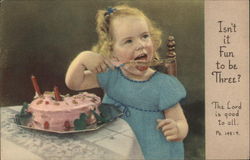 Isn't It Fun to be Three? Postcard